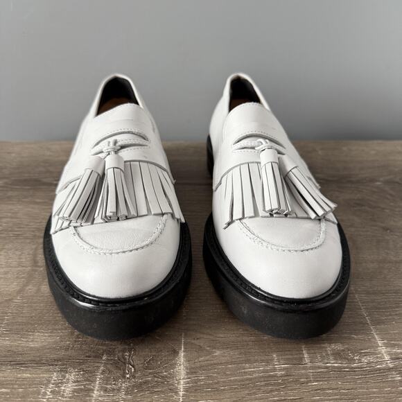 Stuart Weitzman Mila Lift Loafers Womens Size 11 Leather Tassel Chunky Lug Sole - Picture 2 of 12